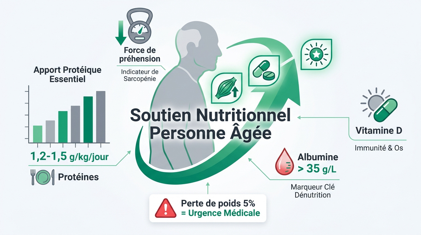 Soutien nutritionnel et complément alimentaire pour personnes âgées