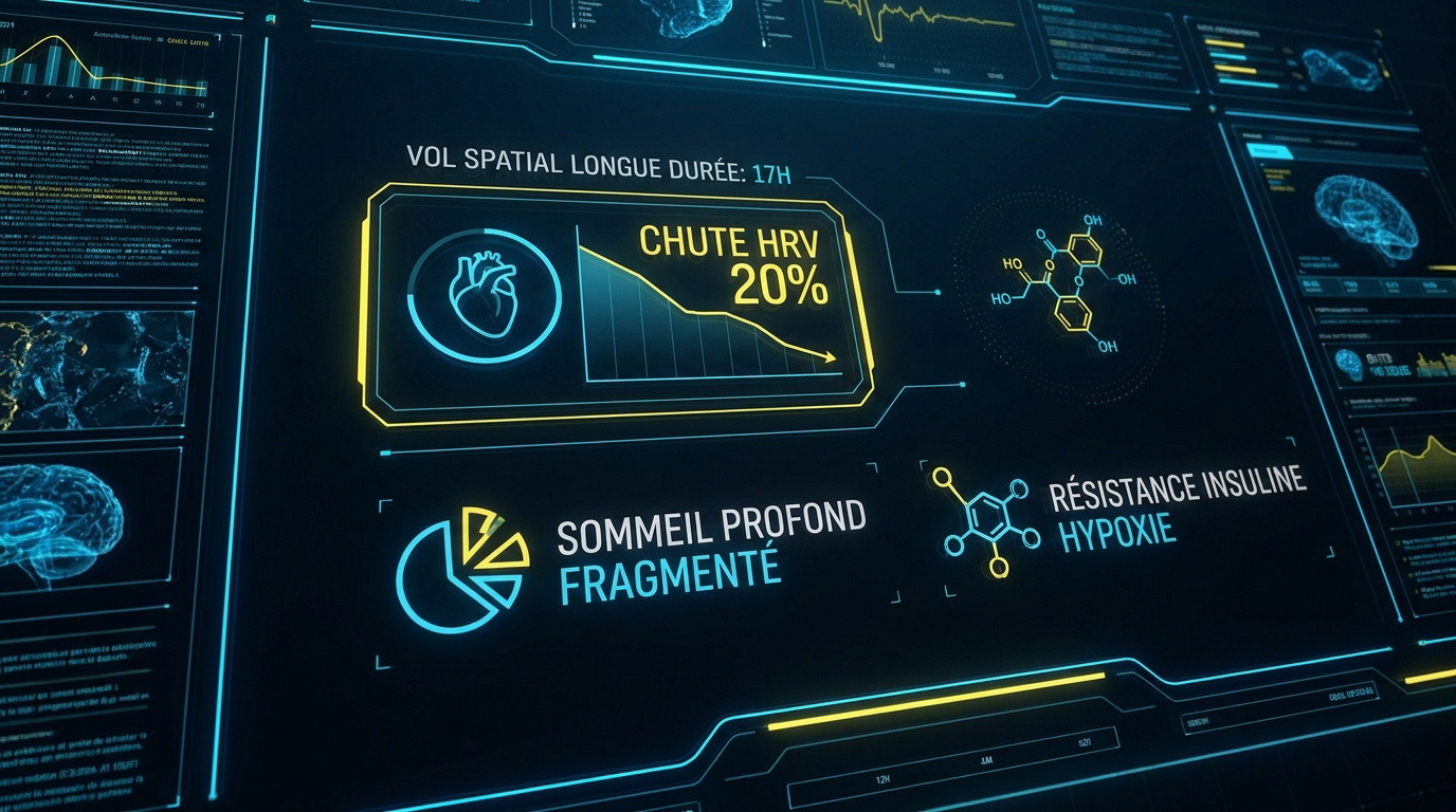 Tableau de bord de suivi des biomarqueurs et données biologiques en vol